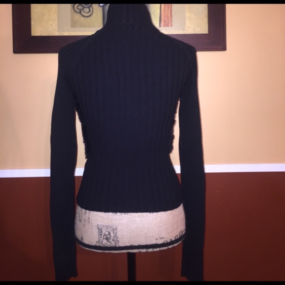 Bebe Ribbed Faux Fur Sweater - Picture 2 of 2